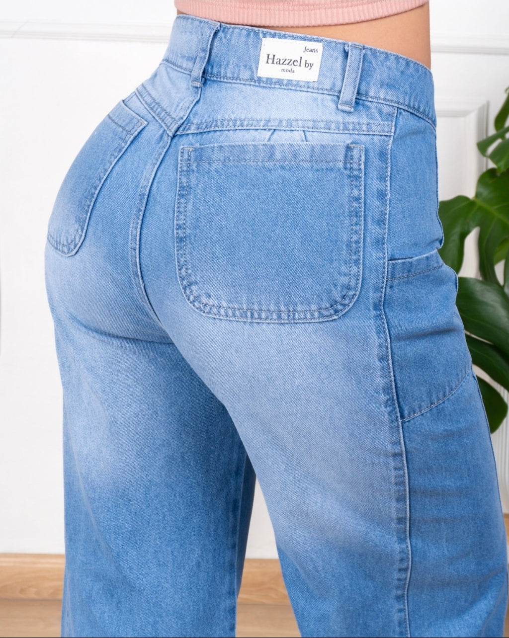 ✨ Wide Leg Denim Tiro Alto Premium