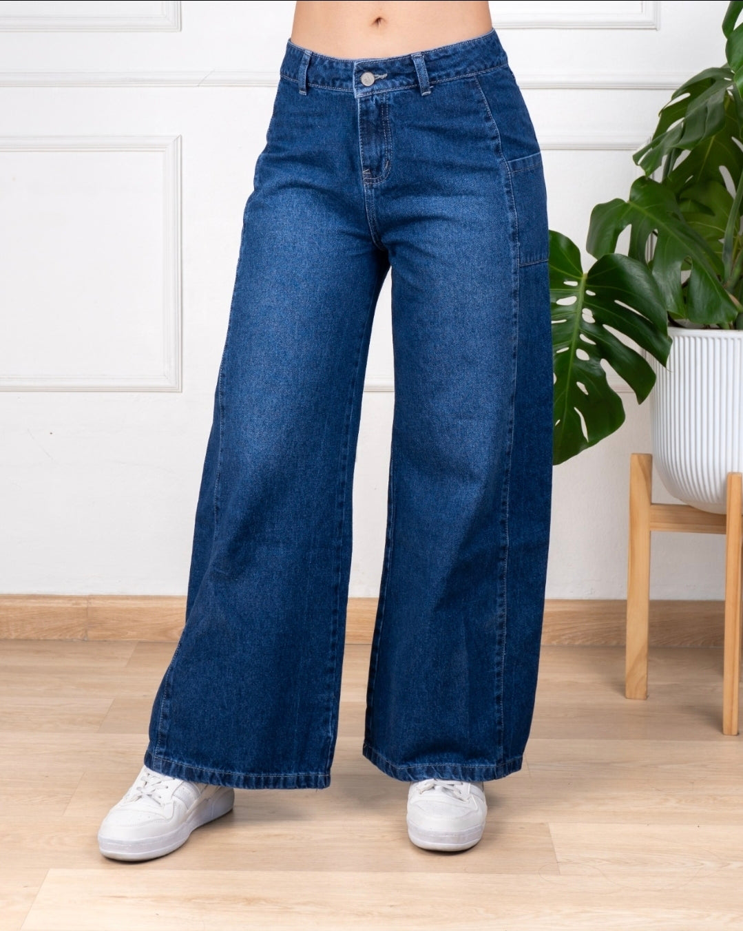 ✨ Wide Leg Denim Tiro Alto Premium