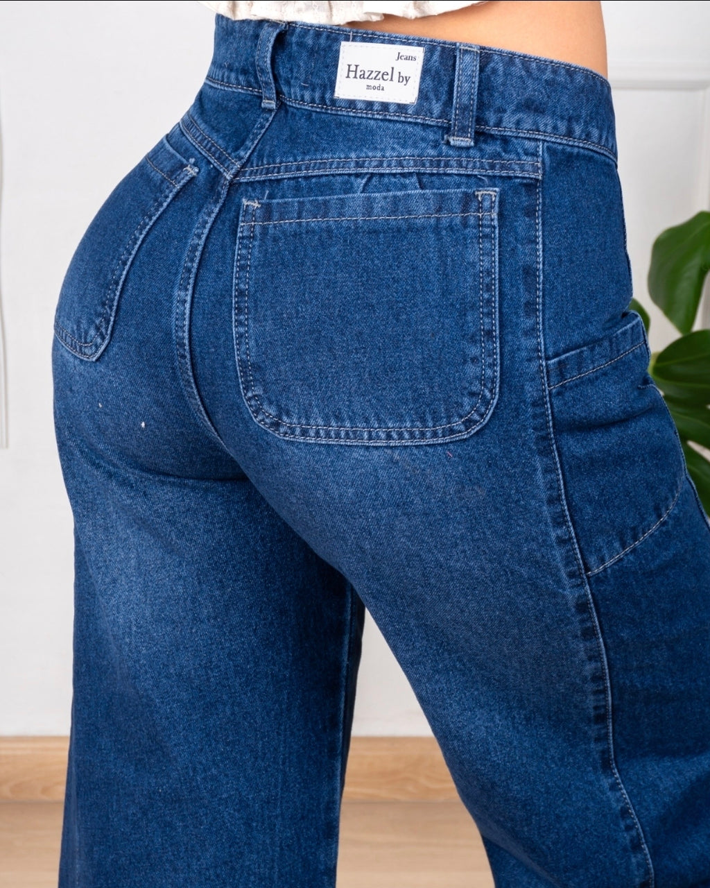 ✨ Wide Leg Denim Tiro Alto Premium