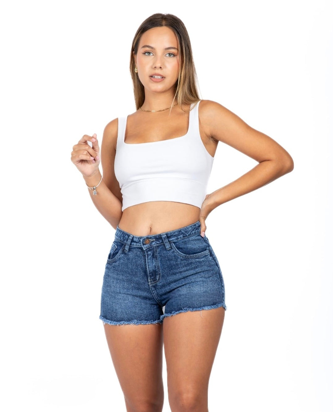 🩳Short Denim "Dark Essential" - Raw Hem Edition