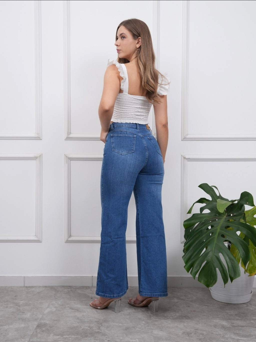 💙 Palazzo Wide Leg Moldeador Premium